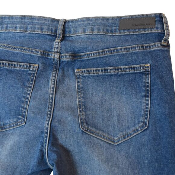 Calvin Klein Jeans Women 8 High Rise Slim Boyfriend Medium Wash Stretch Denim - Picture 5 of 10